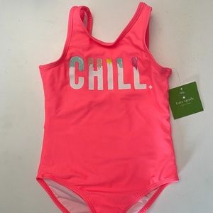 Girls Hot Pink Kate Spade Bathing Suit - Sz 5
